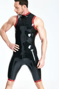 Black & Red Waverider Sleeveless Round-Neck Back-Zip Latex Surfsuit