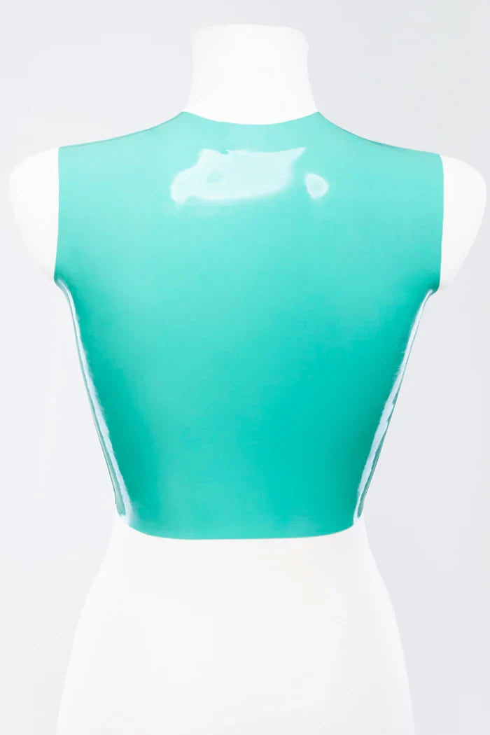 Jade Green Shaped-Cup Pull-On Latex Top