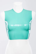 Jade Green Shaped-Cup Pull-On Latex Top