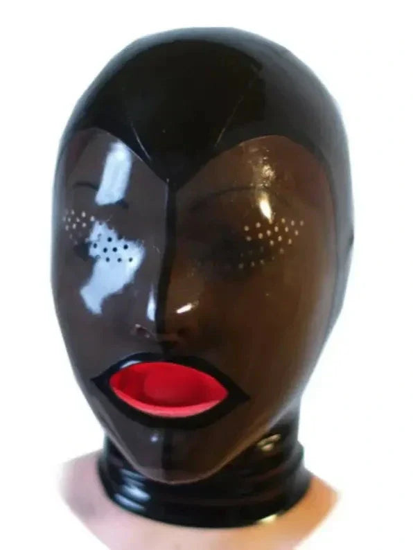 Transparent Black Sheer Latex Hood