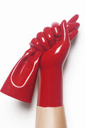 Red Classic Forearm-Length Pull-On Molded Latex Gloves