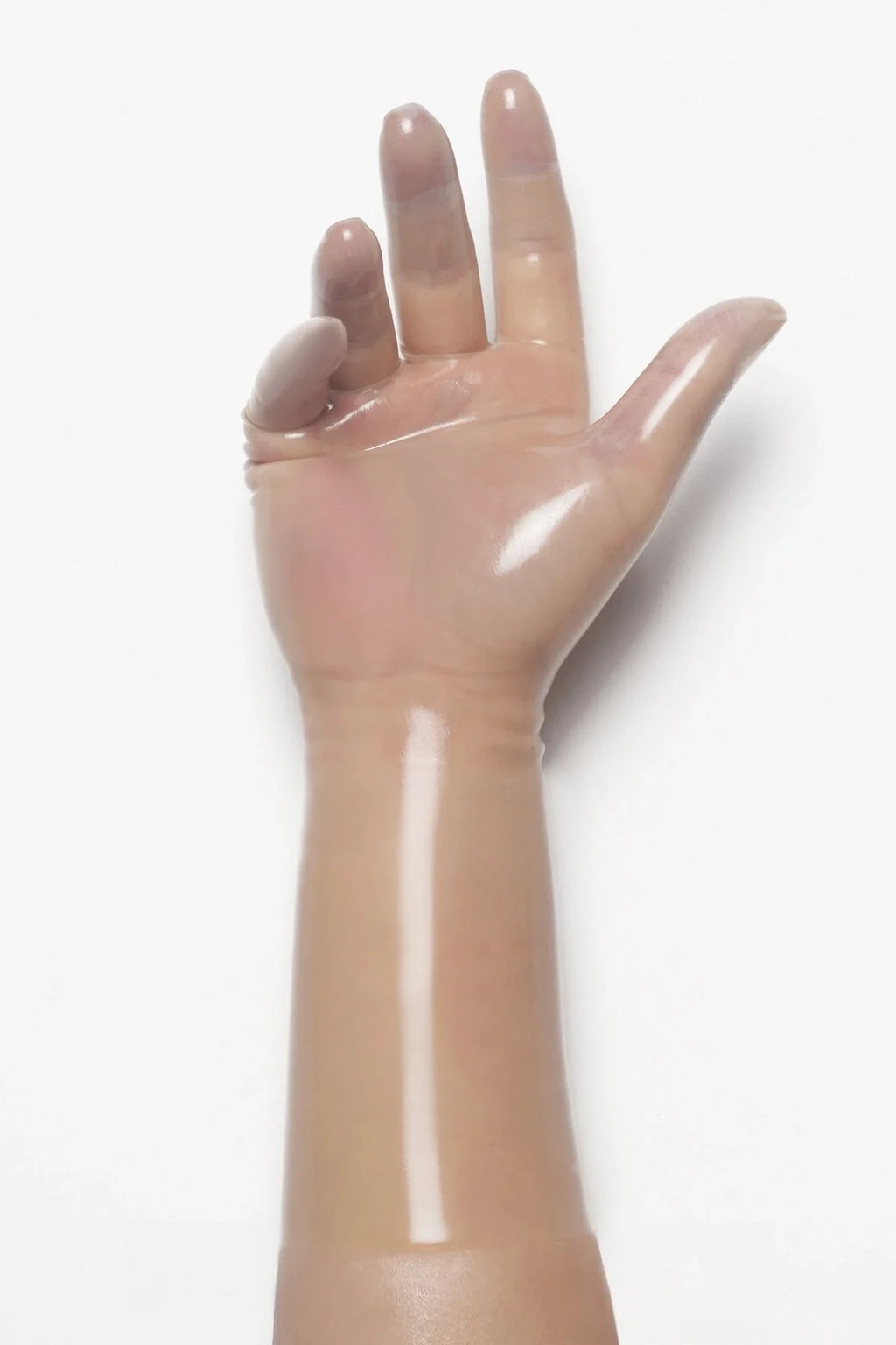 Translucent Natural Classic Forearm-Length Pull-On Molded Latex Gloves