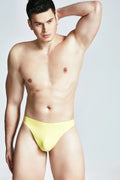 Yellow Classic Tight-Waist Pull-On Latex Thong